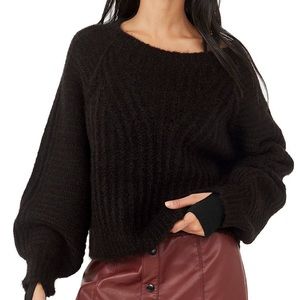 NWT Free People Black Knit Sweater